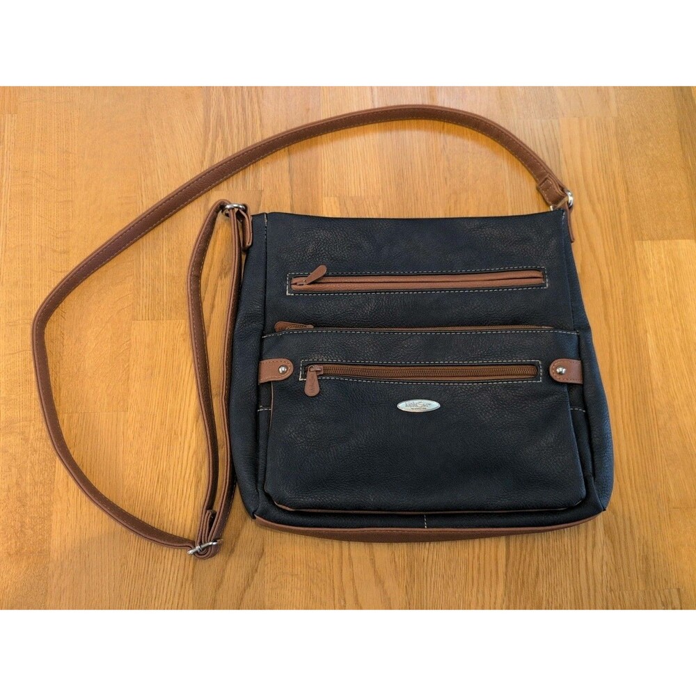 MultiSac Blue Crossbody Shoulder Bag Purse Adjustable Strap Messenger- Pockets!